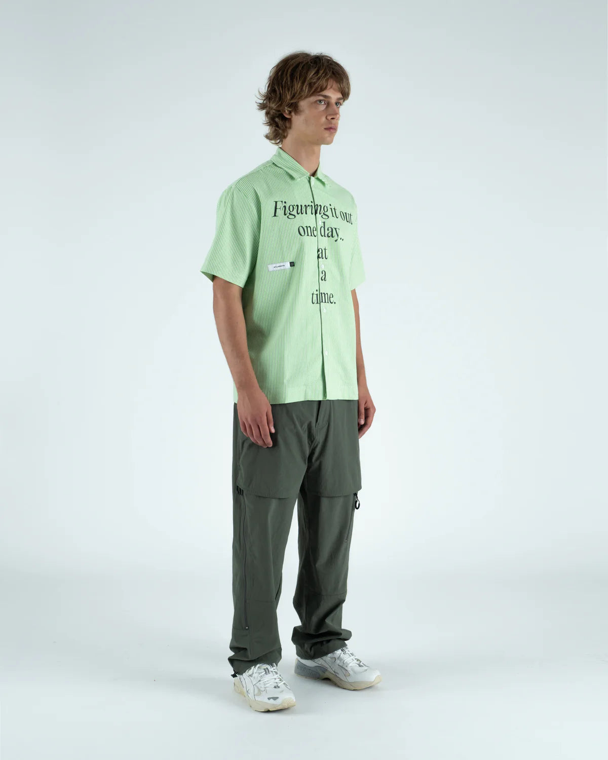 Students Golf Reymon S/S Stripe Oxford Button-Up