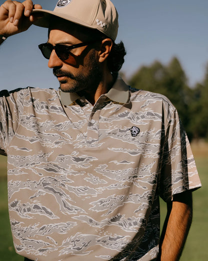 Devereux Tiger Stripe Golf Polo