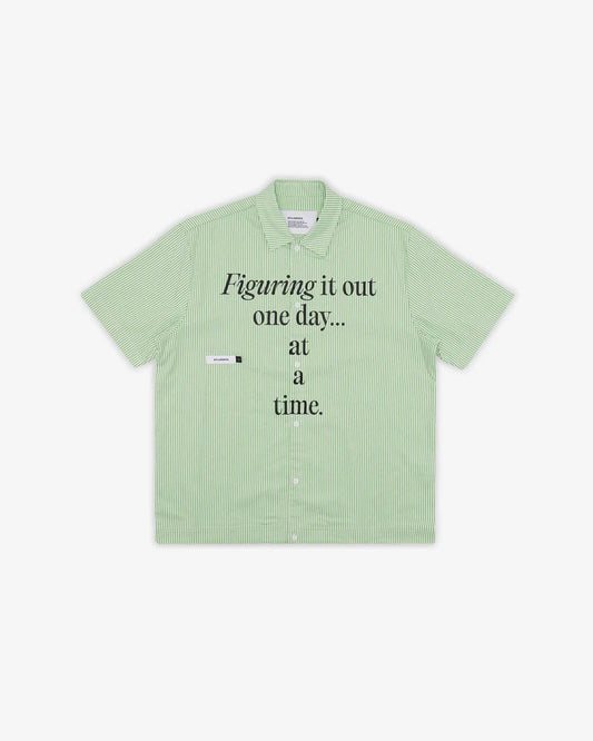 Students Golf Reymon S/S Stripe Oxford Button-Up